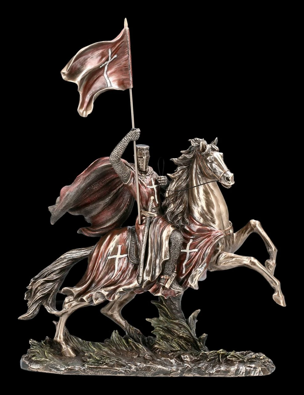 Ritter Figur - Templer Reiter mit Flagge Ritter Figur - Templer Reiter Mit Flagge -Veronese 2D 708 7709 Ritter Figur Templer Reiter mit
