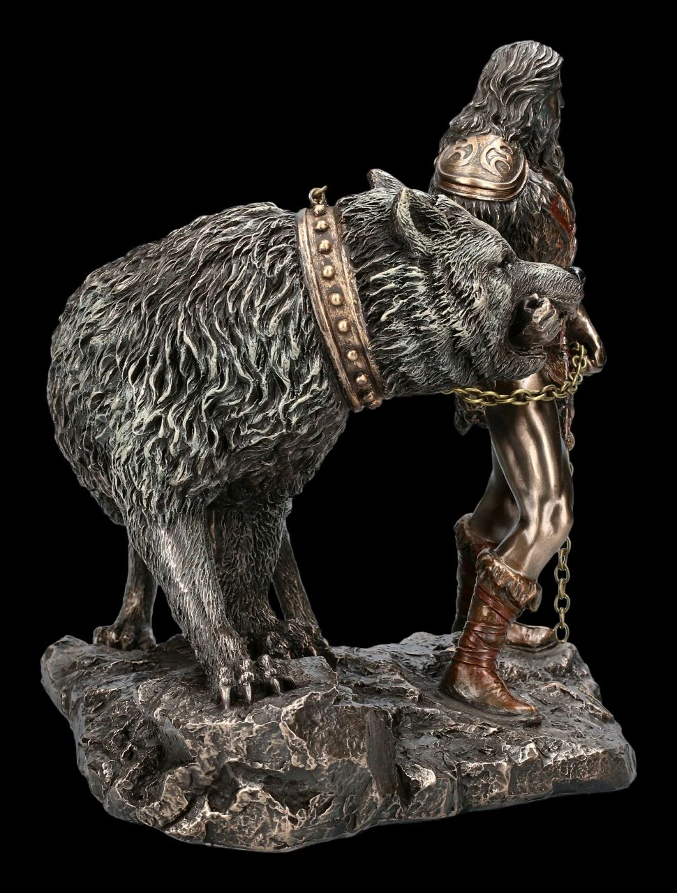 Tyr Figur mit Fenriswolf - Gott des Kampfes Tyr Figur Mit Fenriswolf - Gott Des Kampfes -Veronese 2D Ersatzbilder