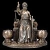 Justitia Figur Als Kerzenhalter