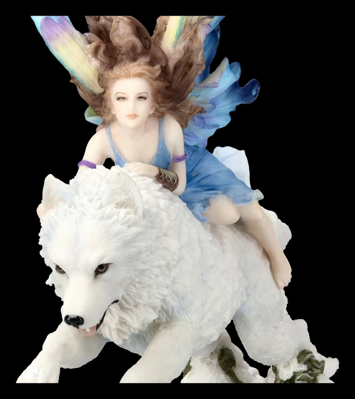 Schmetterlings-Elfe reitet auf Wolf - Free Spirit Schmetterlings-Elfe Reitet Auf Wolf - Free Spirit -Veronese 2D FS13436 Schmetterlings Elfe reitet auf Wolf Free