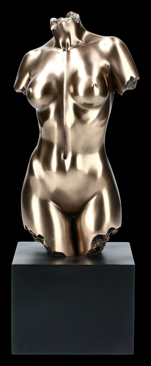 Weibliche Akt Figur - Torso auf schwarzem Monolith Weibliche Akt Figur - Torso Auf Schwarzem Monolith -Veronese 2D FS15076 Weibliche Akt Figur Torso auf schwarzem