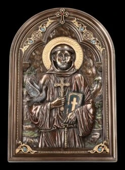 Wandrelief Ikone - Heiliger Franziskus