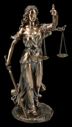 Themis Figur - Justitia Göttin Mit Schwert Und Waage