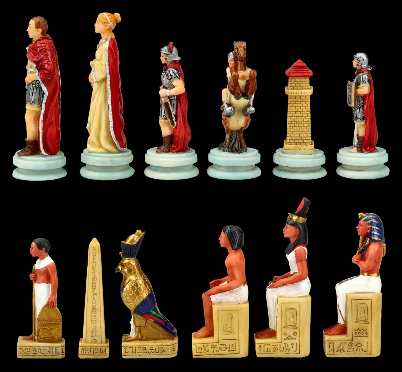 Schachfiguren Set - Ägypter vs. Römer Schachfiguren Set - Ägypter Vs. Römer -Veronese 2D FS21135 Schachfiguren Set Aegypter vs
