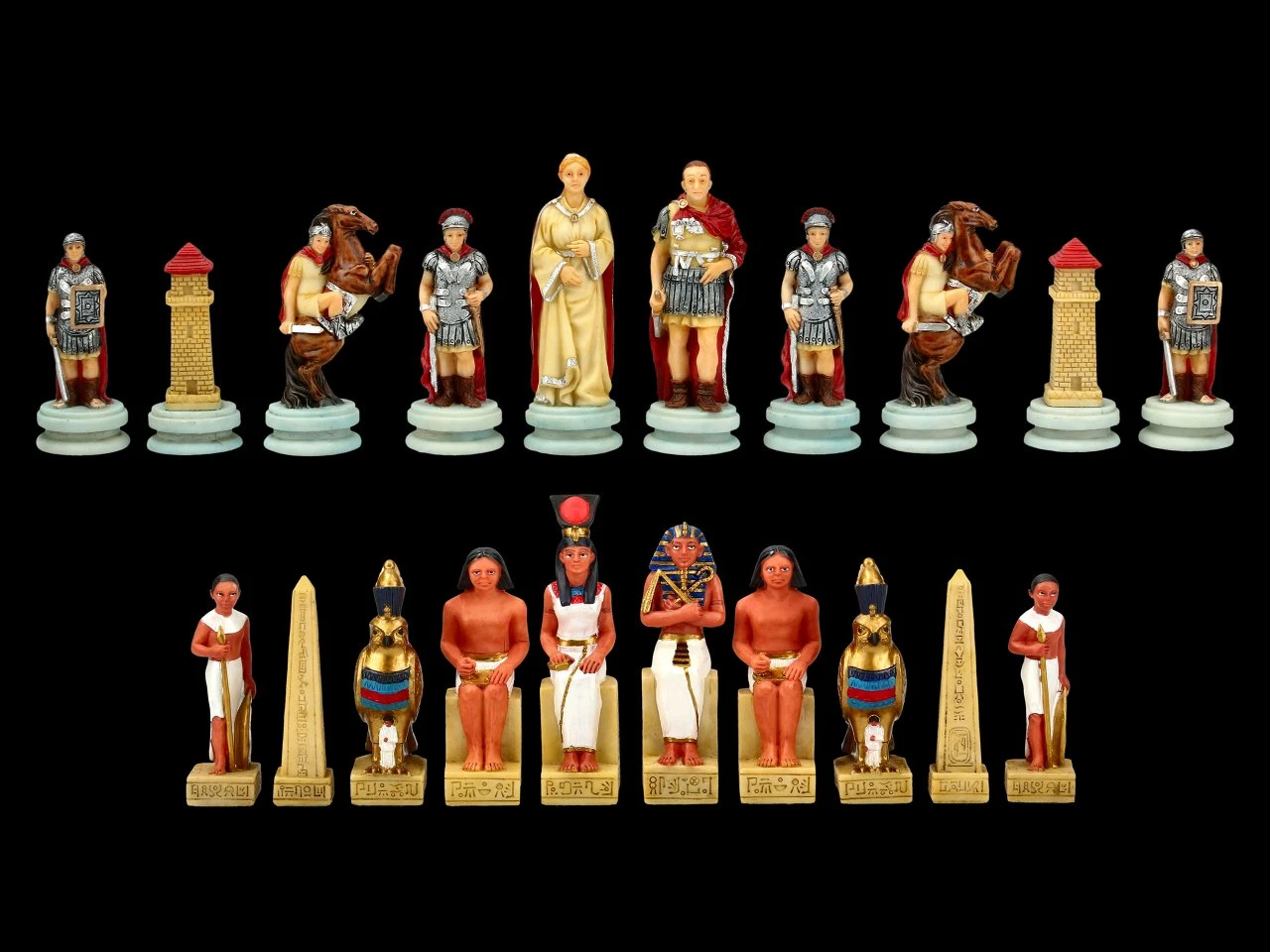 Schachfiguren Set - Ägypter vs. Römer Schachfiguren Set - Ägypter Vs. Römer -Veronese 2D FS21135 Schachfiguren Set Aegypter vs