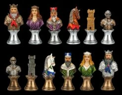 Schachfiguren Set - Mittelalter Büsten