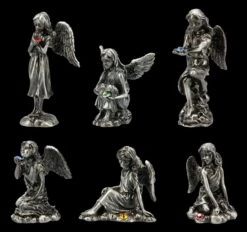 Kleine Zinn Engel Figuren Mit Kristall - 6er Set -Veronese 2D FS21170 Kleine Zinn Engel Figuren mit Kristall 6er Set 3 1280x1280