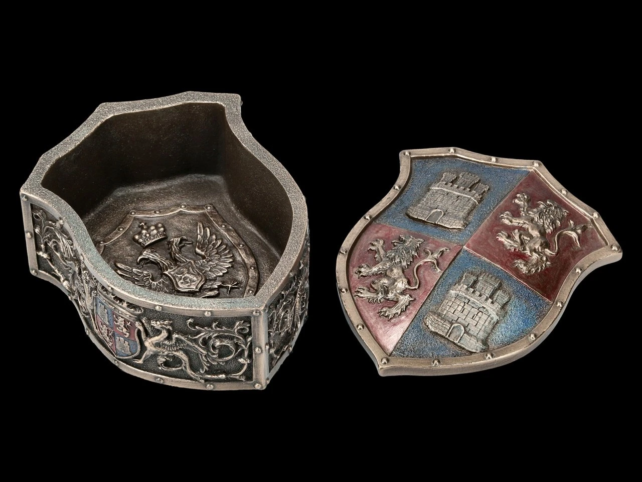 Ritter Schatulle - Löwen Wappen Ritter Schatulle - Löwen Wappen -Veronese 2D FS21864 Schatulle Loewen