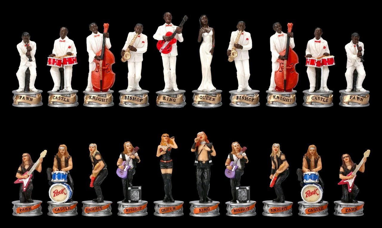 Schachfiguren Set - Jazz vs. Rock Schachfiguren Set - Jazz Vs. Rock -Veronese 2D FS22993 Schachfiguren Set Jazz vs