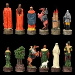 Schachfiguren Set - Robin Hood -Veronese 2D FS22996 Schachbrett Set Robin Hood hinten 1280x1280