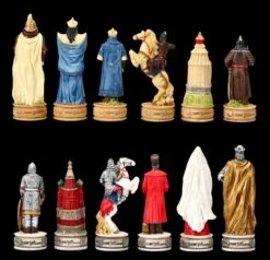 Schachfiguren Set - Russen Vs. Mongolen -Veronese 2D FS22997 Schachfiguren Set Russen vs Mongolen hinten 1280x1280