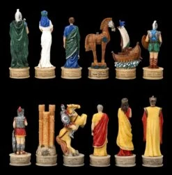 Schachfiguren Set - Kampf Um Troja -Veronese 2D FS22998 Schachfiguren Set Kampf um Troja hinten 1280x1280