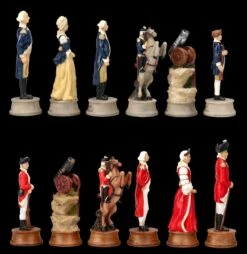 Schachfiguren Set - Amerikanischer Unabhängigkeitskrieg -Veronese 2D FS23001 Schachfiguren Set Amerikanischer Unabhangigkeitskrieg rechts 1280x1280
