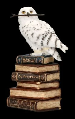 Eulen Figur - Schneeeule Mit Zauberstab