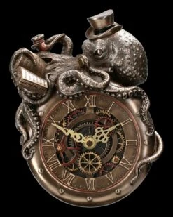 Wanduhr Steampunk Krake - Nostradamus Octopus