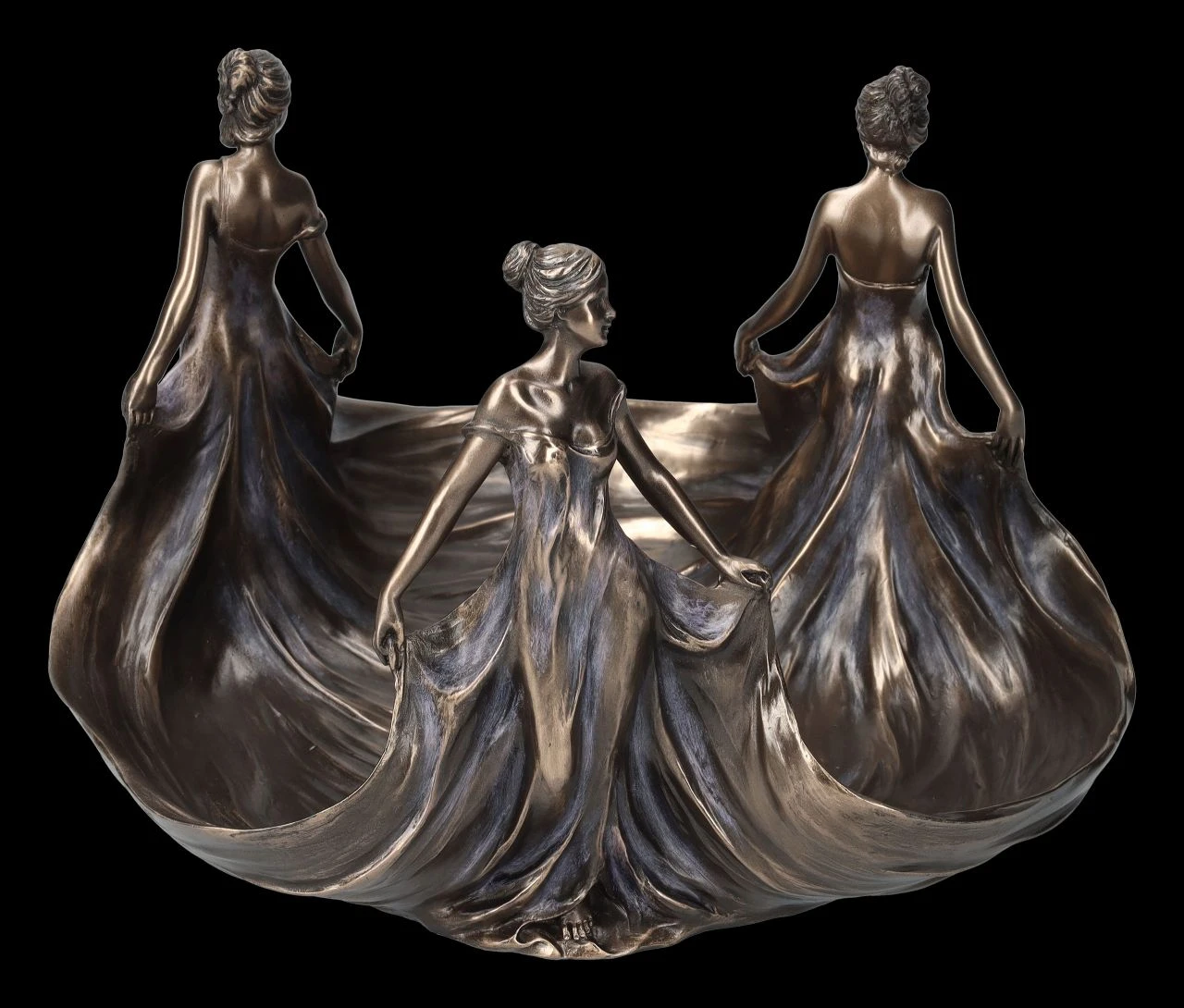 Jugendstil Schale - Drei Jungfrauen mit Zöpfen Jugendstil Schale - Drei Jungfrauen Mit Zöpfen -Veronese 2D FS23670 Jugendstil Schale Drei Jungfrauen mit Z