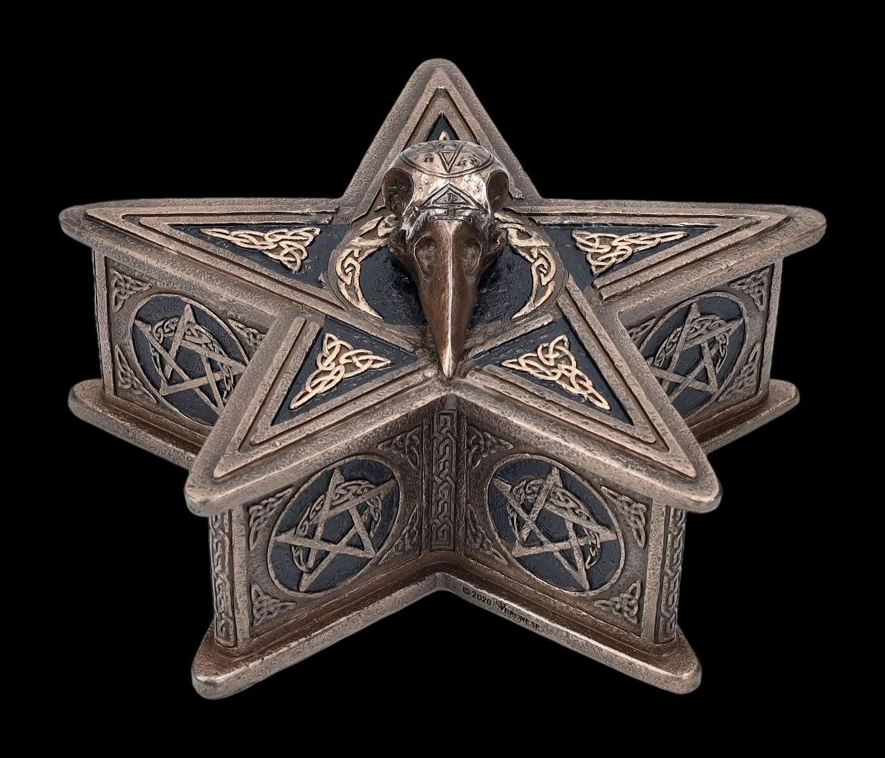 Schatulle - Pentagramm Raben Schädel Schatulle - Pentagramm Raben Schädel -Veronese 2D FS24137 SChatulle Pentagramm Raben