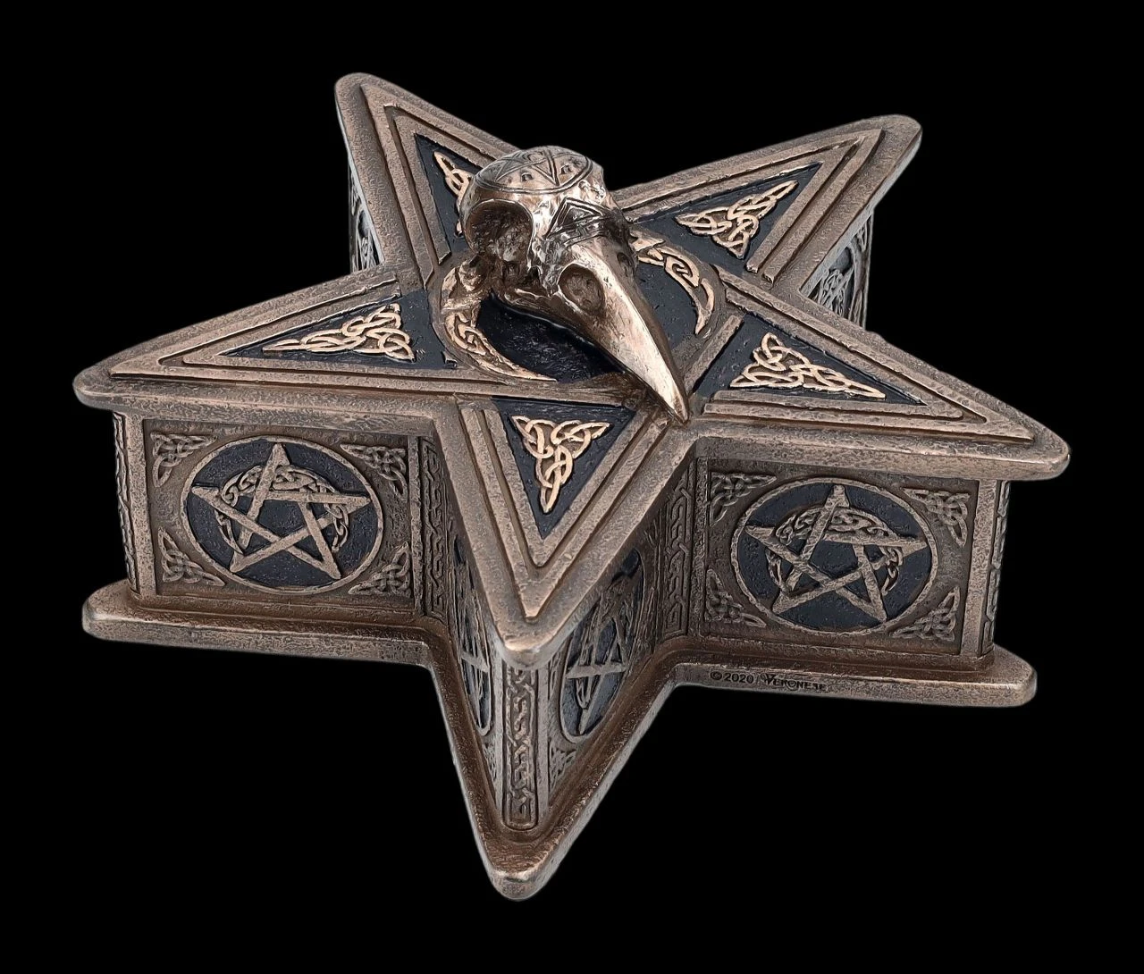 Schatulle - Pentagramm Raben Schädel Schatulle - Pentagramm Raben Schädel -Veronese 2D FS24137 SChatulle Pentagramm Raben