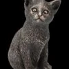 Katzenfigur Bronziert