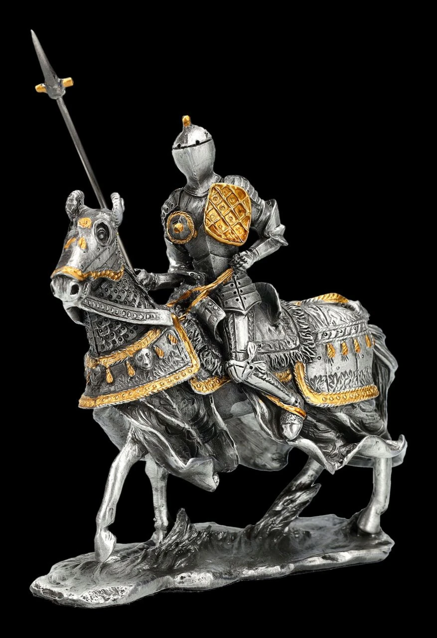 Zinn Figur - Ritter mit Pferd und erhobener Lanze Zinn Figur - Ritter Mit Pferd Und Erhobener Lanze -Veronese 2D FS24353 Zinn Figur Ritter mit Pferd und erhobener