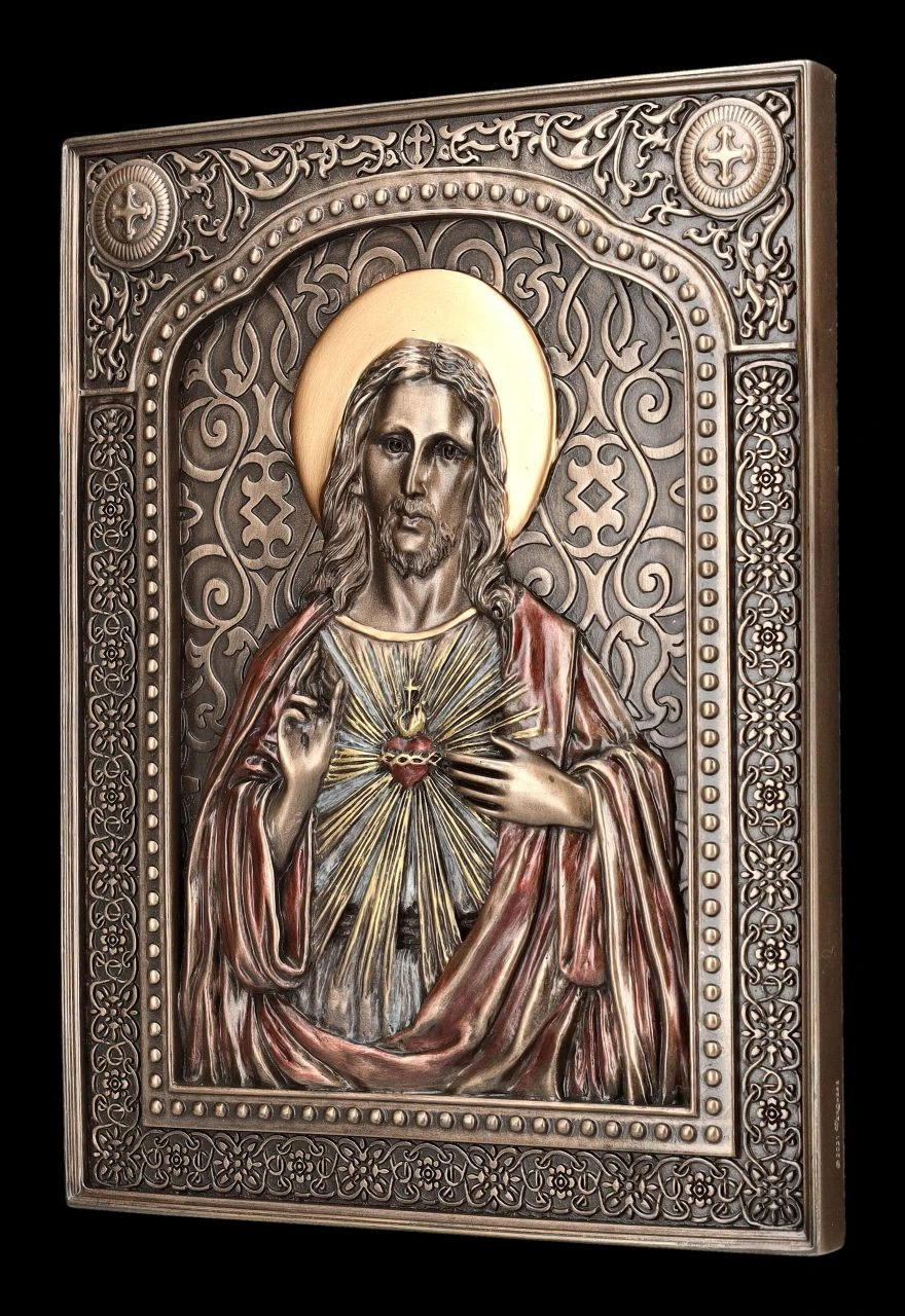 Wandrelief Ikone - Gesegnetes Herz Jesu Wandrelief Ikone - Gesegnetes Herz Jesu -Veronese 2D FS24773 Wandrelief Ikone Gesegnetes Herz