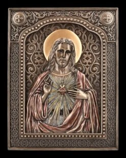 Wandrelief Ikone - Gesegnetes Herz Jesu