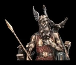 Odin Figur Mit Wölfen Und Rabe Auf Thron -Veronese 2D FS24776 Odin Figur mit Wolfen znd Rabe auf Thron 9 1280x1280