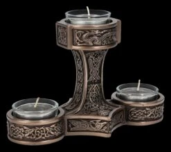 Teelichthalter - Thor's Hammer Mjolnir Bronziert -Veronese 2D FS24821 Teelichthalter Thors Hammer bronziert 5 1280x1280