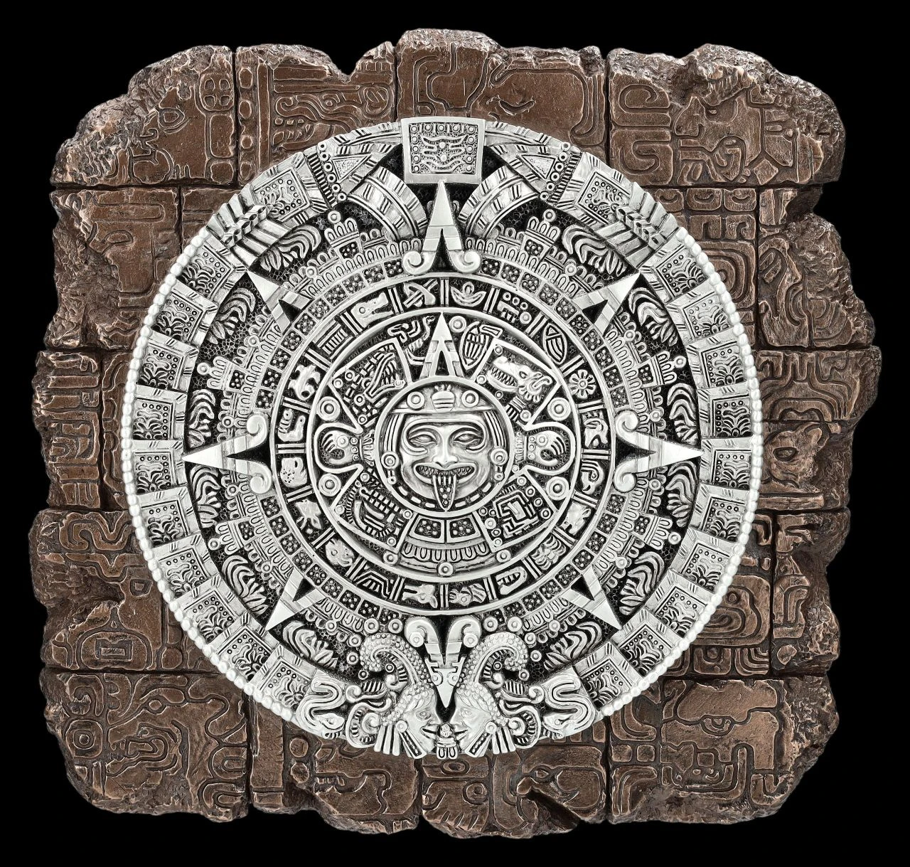 Wandrelief - Azteken Kalender auf Mauer Wandrelief - Azteken Kalender Auf Mauer -Veronese 2D FS25074 Wandrelief Azteken Kalender auf