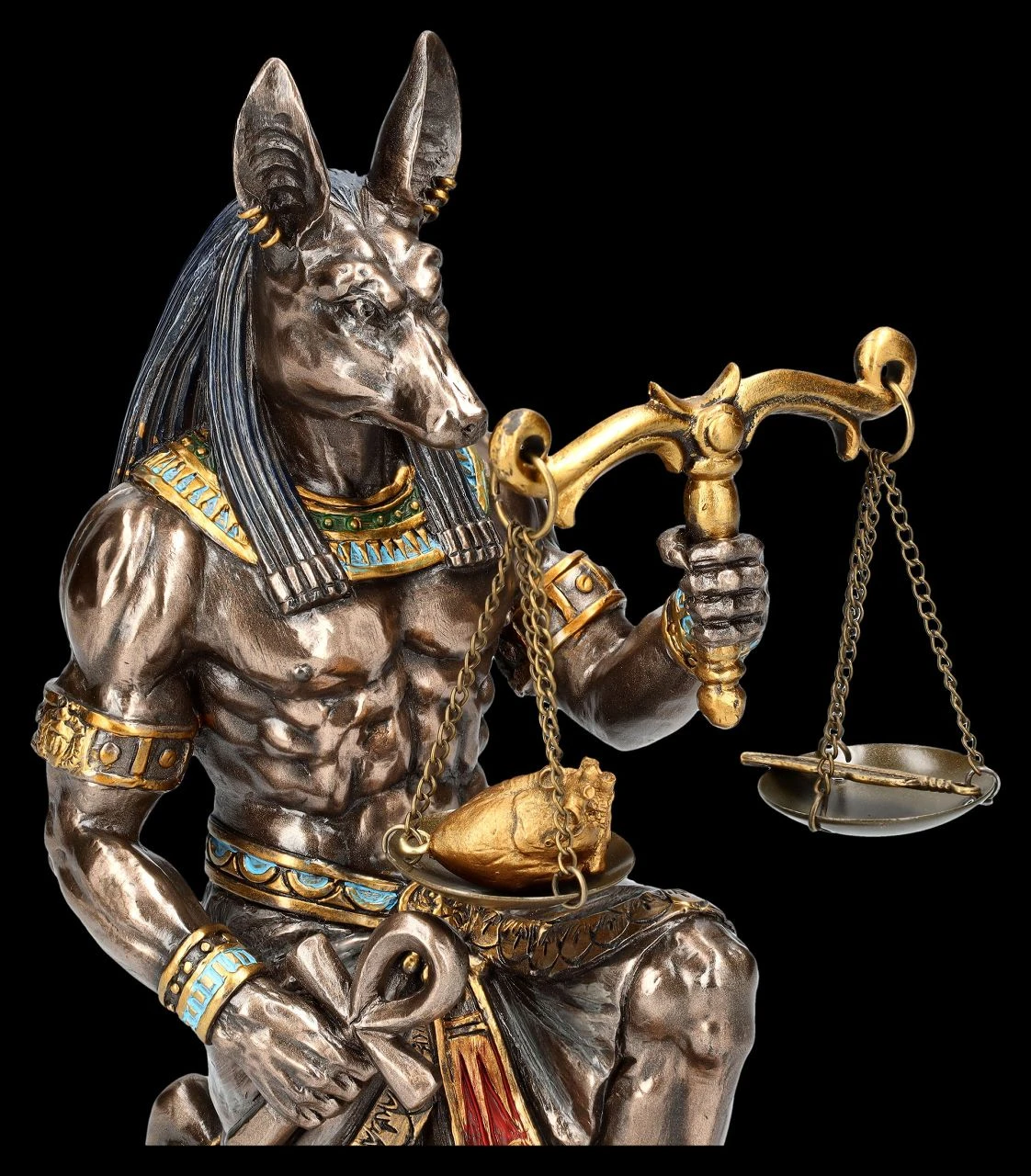 Anubis Figur kniend - Waage mit Herz und Feder Anubis Figur Kniend - Waage Mit Herz Und Feder -Veronese 2D FS25087 Anubis Figur kniend Waage mit Herz und