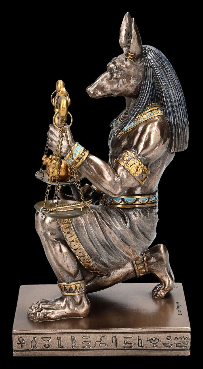 Anubis Figur kniend - Waage mit Herz und Feder Anubis Figur Kniend - Waage Mit Herz Und Feder -Veronese 2D FS25087 Anubis Figur kniend Waage mit Herz und