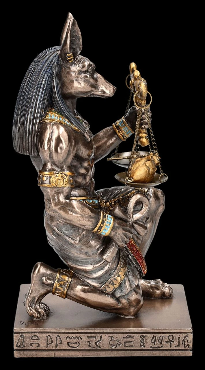 Anubis Figur kniend - Waage mit Herz und Feder Anubis Figur Kniend - Waage Mit Herz Und Feder -Veronese 2D FS25087 Anubis Figur kniend Waage mit Herz und