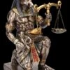 Anubis Figur Kniend - Waage Mit Herz Und Feder