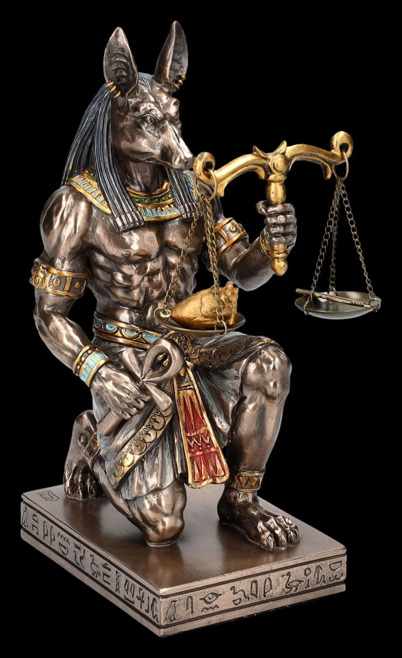 Anubis Figur kniend - Waage mit Herz und Feder Anubis Figur Kniend - Waage Mit Herz Und Feder -Veronese 2D FS25087 Anubis Figur kniend Waage mit Herz und