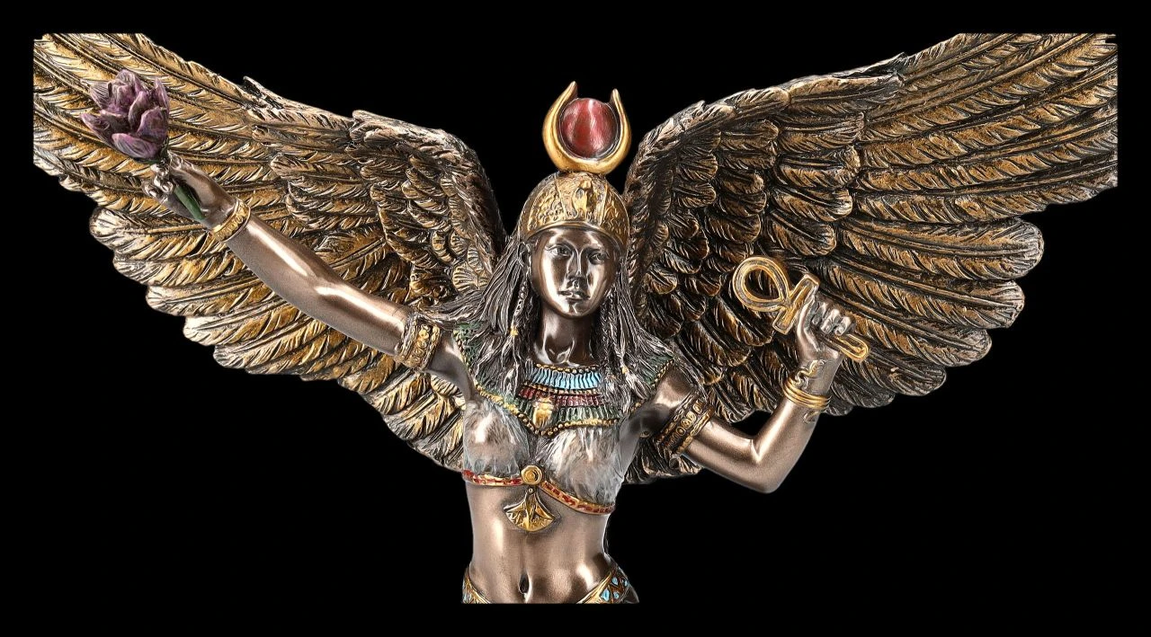 Isis Figur an Teich mit ausgebreiteten Schwingen Isis Figur An Teich Mit Ausgebreiteten Schwingen -Veronese 2D FS25090 ISIS Figur an Teich mit ausgebreiteten