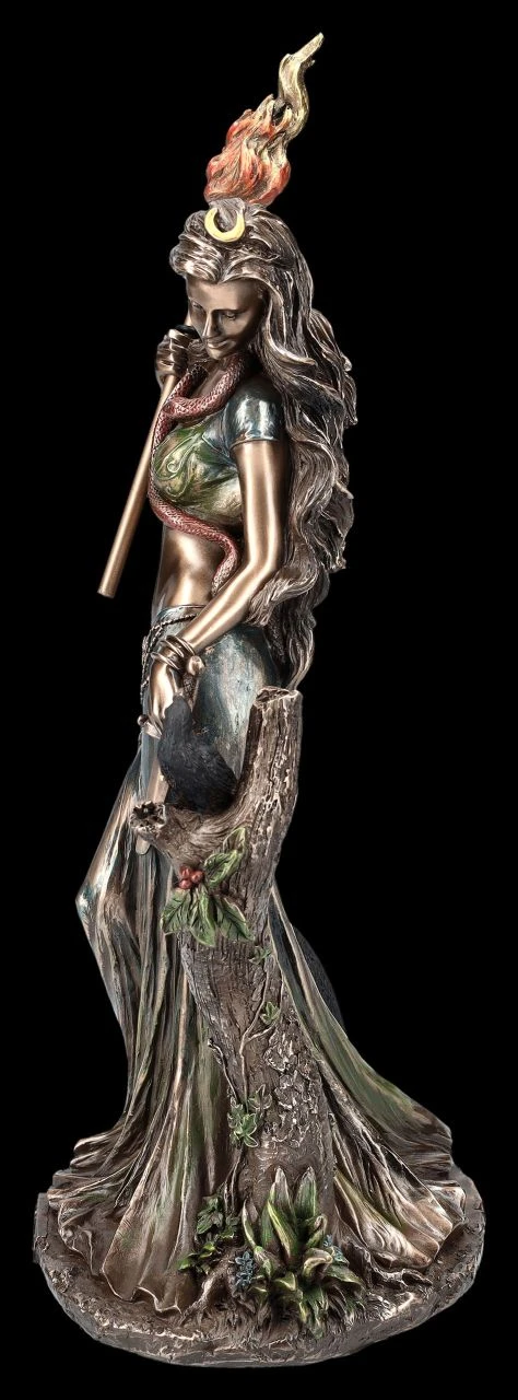 Hekate Figur mit Fackel, Hund und Rabe Hekate Figur Mit Fackel, Hund Und Rabe -Veronese 2D FS25094 Hekate Figur mit Fackel Hund und