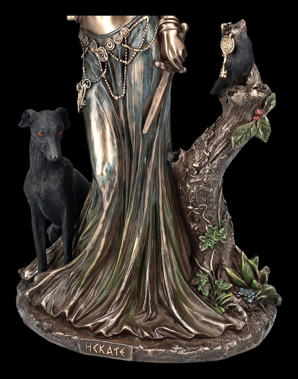 Hekate Figur mit Fackel, Hund und Rabe Hekate Figur Mit Fackel, Hund Und Rabe -Veronese 2D FS25094 Hekate Figur mit Fackel Hund und