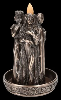 Rückfluss-Räucherhalter - Dreifach Göttin