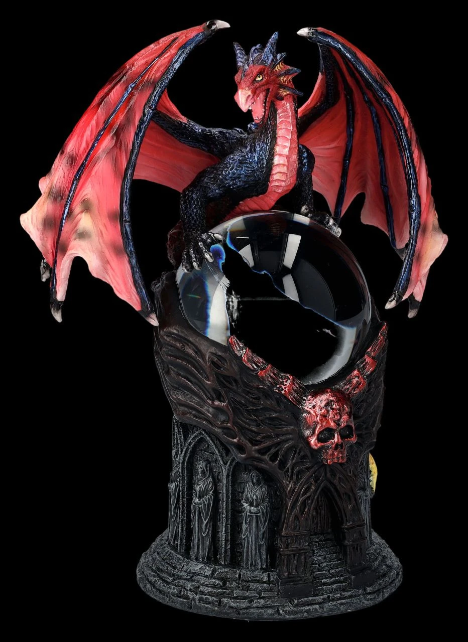 Drachenfigur mit Kristallkugel - Crystal Guardian Drachenfigur Mit Kristallkugel - Crystal Guardian -Veronese 2D FS25448 Drachenfigur mit Kristallkugel Crystal