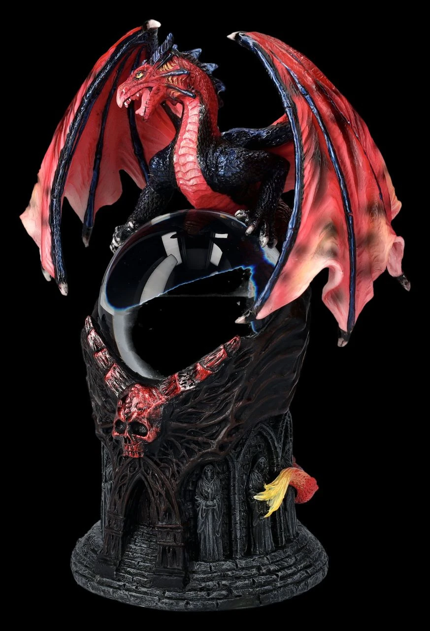 Drachenfigur mit Kristallkugel - Crystal Guardian Drachenfigur Mit Kristallkugel - Crystal Guardian -Veronese 2D FS25448 Drachenfigur mit Kristallkugel Crystal