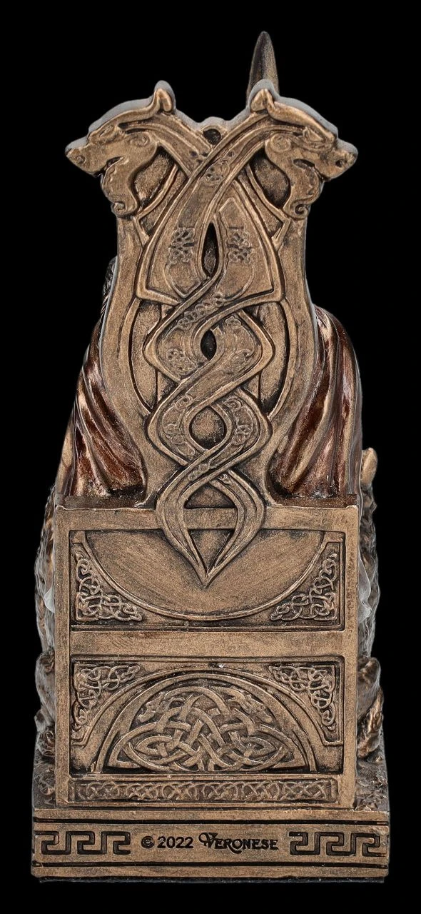 Odin Figur klein auf Thron mit Wölfen Odin Figur Klein Auf Thron Mit Wölfen -Veronese 2D FS25961 Odin Figur klein auf Thron mit W