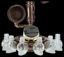 Tischlampe Steampunk Mit 6 LED Schädeln -Veronese 2D FS26064 Tischlampe Steampunk mit Uhr und LEDSch deln 7 1280x1280