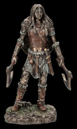 Wikingerin Figur - Brynhild Mit Zwei Äxten