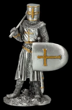 Zinnfigur - Kreuzritter Mit Axt Und Schild