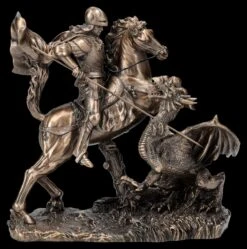 Heiliger Georg Figur - Drachentöter Mit Pferd