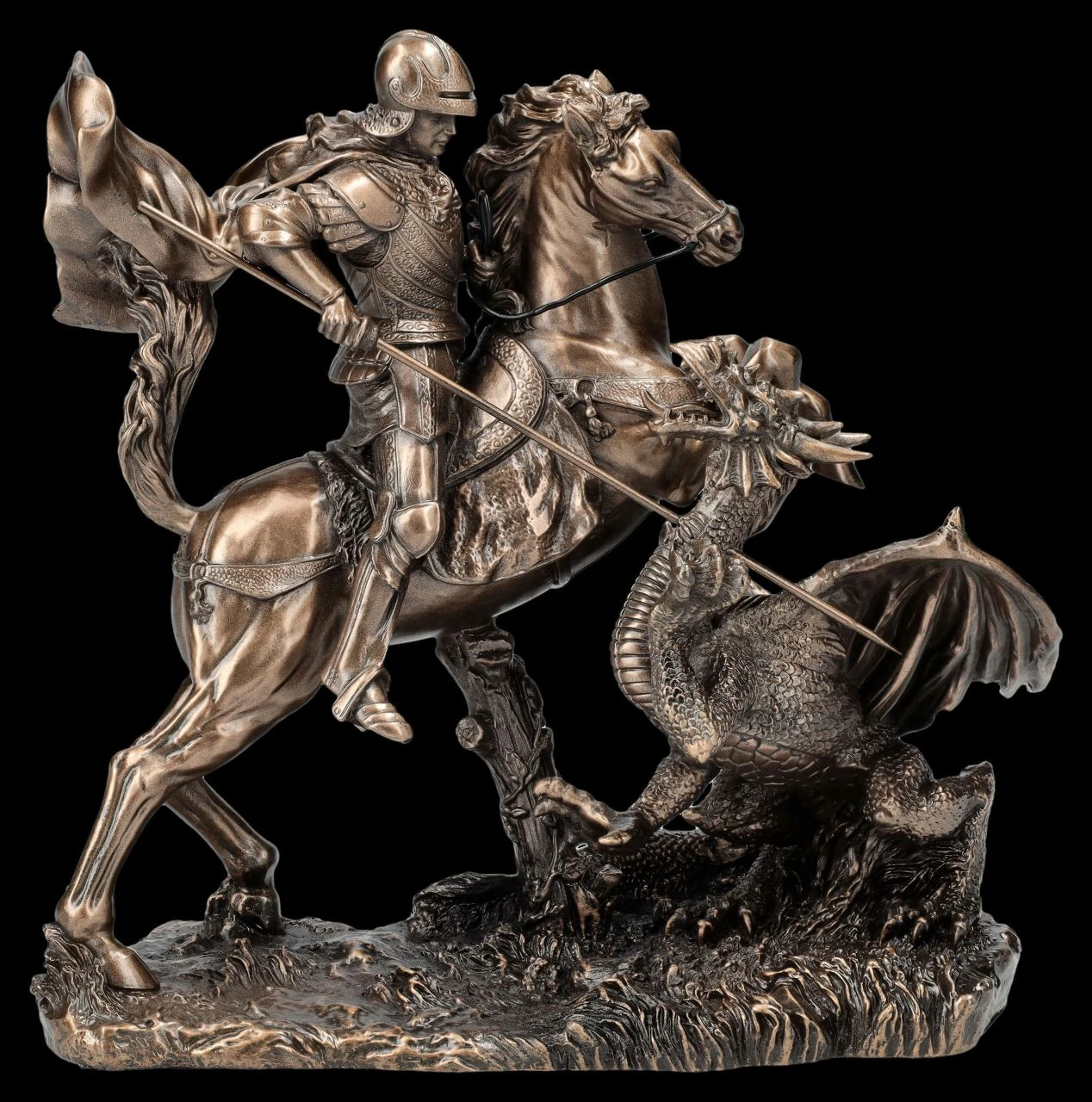 Heiliger Georg Figur - Drachentöter mit Pferd Heiliger Georg Figur - Drachentöter Mit Pferd -Veronese 2D FS26398 Heiliger Georg Figur Drachent ter auf