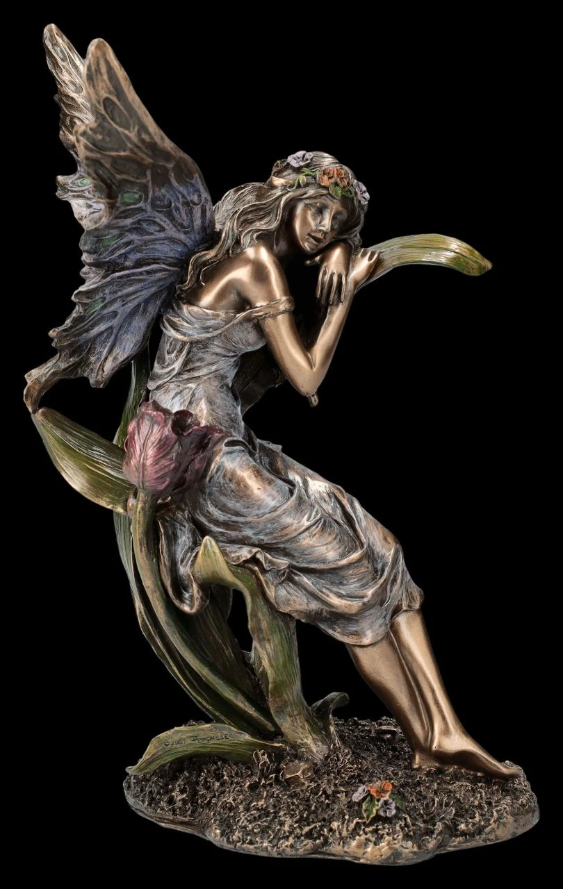 Elfen Figur lehnt an Tulpe Elfen Figur Lehnt An Tulpe -Veronese 2D FS26514 Elfen Figur lehnt an