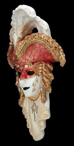 Venezianische Maske - Mit Hut Und Federn Bunt -Veronese 2D FS26719 Venezianische Maske Mit Hut und Federn bunt 4 1280x1280