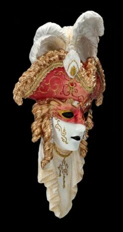 Venezianische Maske - Mit Hut Und Federn Bunt -Veronese 2D FS26719 Venezianische Maske Mit Hut und Federn bunt 7 1280x1280