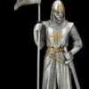 Zinnritter Figur - Kreuzritter Mit Fahne